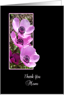 For Mom / Mother Thank You Card for Wedding with Purple Flowers card