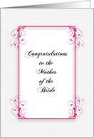 Congratulations Mother of the Bride card