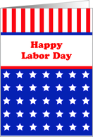 Labor Day Greeting Card-Patriotic-Red-White-Blue-Stars-Stripes card