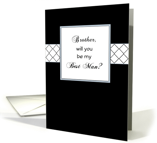Brother, Will You Be My Best Man Greeting Card Invitation-Diamond card
