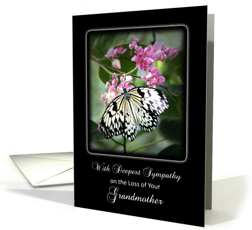 Loss of Grandmother/Grandma Sympathy Card-Black and White... (479913)