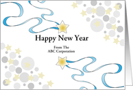 Business New Year Greeting Card with Star Design-Customizable Text card