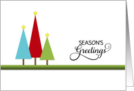Season’s Greetings Christmas Greeting Card-Three Christmas Trees card