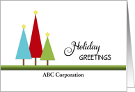 Business Christmas Card-Customizable Text-Christmas Trees card