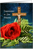 For Female Clergy Ordination Greeting Card-Congratulations Card- card