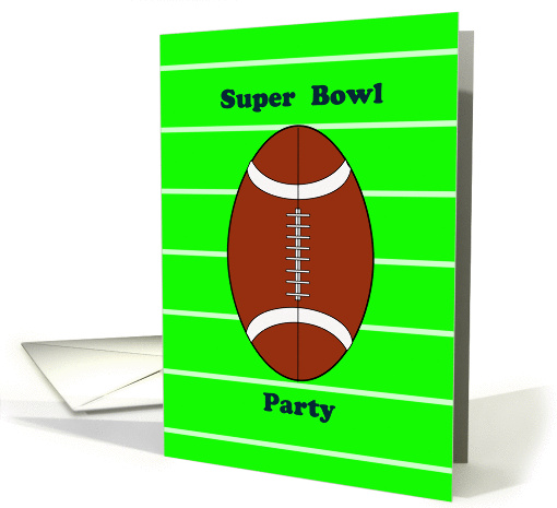 Super Bowl Party Invitation-Football-Football Field card (521939)