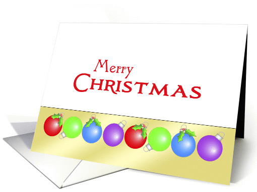 Christmas Card with Ornament Border card (523952)