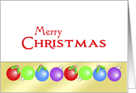 Christmas Card with Ornament Border card