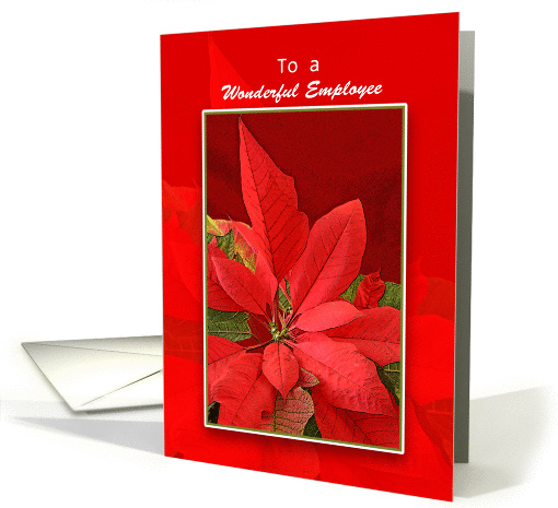 For Employee Christmas Card with Poinsettia card (530317)