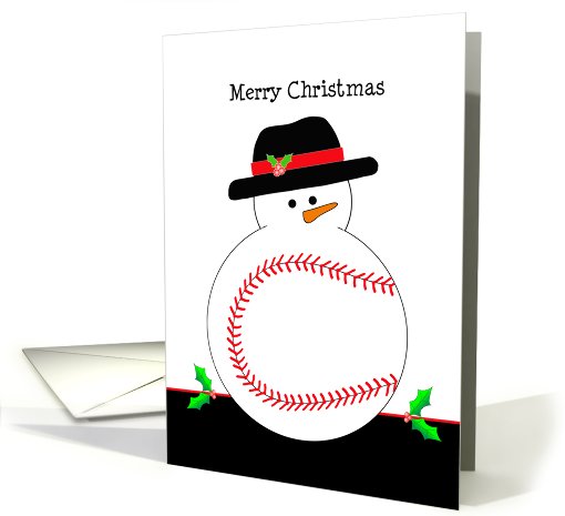 Christmas Baseball Snowman card (531905)