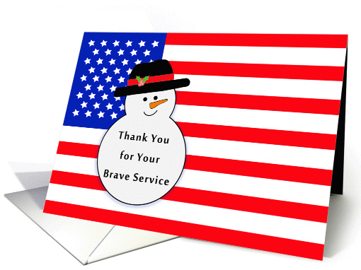 For Military Service Christmas Thank You Greeting... (536773)
