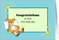 New Baby Boy Congratulations Card