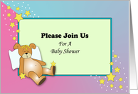 Baby Shower Invitation Greeting Card-Brown Bear card
