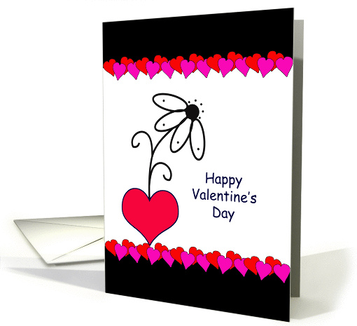 Valentine's Day Greeting Card-Flower in Heart card (544857)