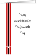For Employee Administrative Professionals Day Greeting Card-Red-Black card