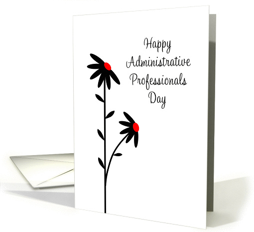 Administrative Professionals Day Greeting Card-Black and... (544885)