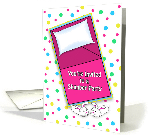 For Girls Pajama Party/Slumber Party Invitation-Sleeping... (545757)