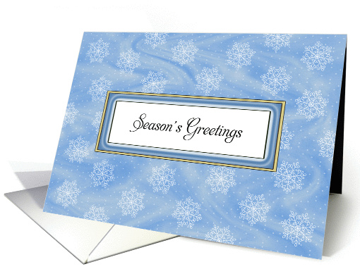 Business Christmas Card with Snowflake Design-Season's Greetings card