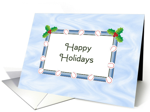 Baseball Themed Happy Holidays Christmas card (546534)