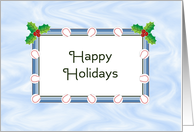Baseball Themed Happy Holidays Christmas Card