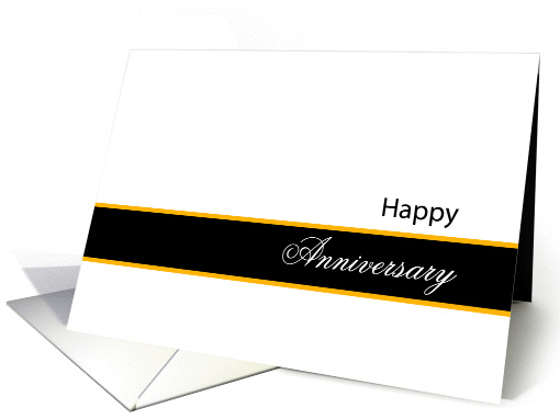 Employee Anniversary Greeting Card Classic Black and White Design card