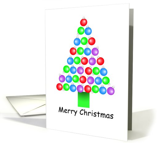 Merry Christmas Card-Ornament Tree card (547027)
