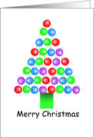 Merry Christmas Card-Ornament Tree card
