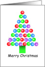 Merry Christmas Card-Ornament Tree card