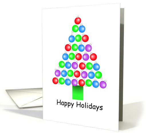 Happy Holidays Christmas Card-Ornament Tree card (547034)