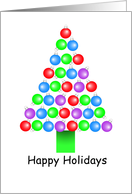 Happy Holidays Christmas Card-Ornament Tree card