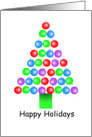 Happy Holidays Christmas Card-Ornament Tree card