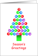 Season’s Greetings Christmas Card-Happy Holidays Ornament Tree card