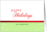 Business Christmas Greeting Card-Customizable Text-Star Design card