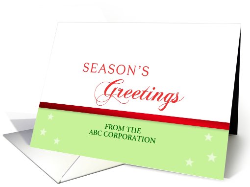 Business Season's Greeting Christmas Card-Customizable... (547794)