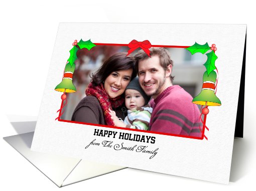 Happy Holidays Christmas Photo Card with Bells card (547983)