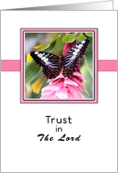 RCIA Greeting Card Congratulations-Butterfly-Trust in the Lord-Convert card