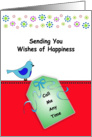 Happiness Card for Sadness or Depression with Blue Bird card