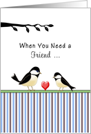 For Cancer Patient Encouragement Greeting Card-Two-2 Chicakdee Birds card