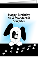 Daughter Birthday Card with Dog card
