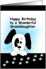 Granddaughter Birthday with Puppy Dog card