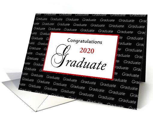 For Graduate Graduation Greeting Card with Customizable Year card