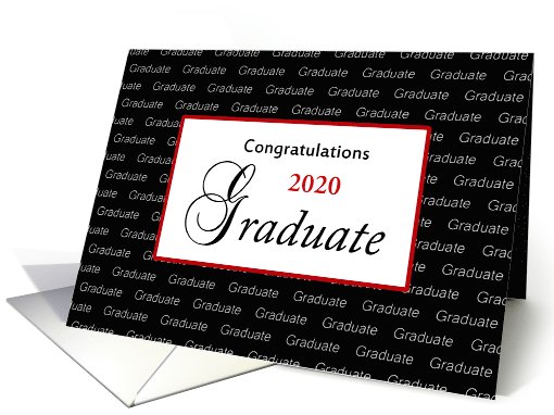 For Graduate Graduation Greeting Card with Customizable Year card