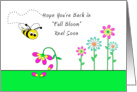Business Get Well - Bumble Bee and Flowers card