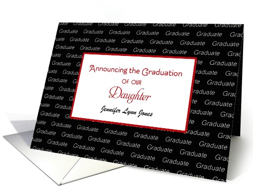 Graduation Announcement Greeting Card-Customizable Text card (618239)