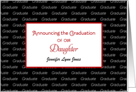 Graduation Announcement Greeting Card-Customizable Text card