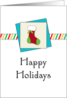 Happy Holidays Christmas Greeting Card Business-Christmas Stockings card