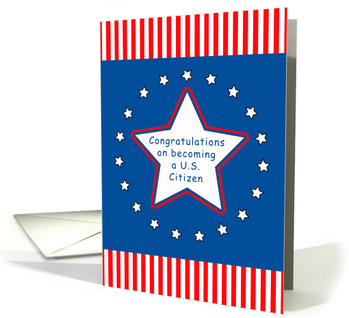 Congratulations on Becoming a U.S. Citizen Greeting Card-Green card