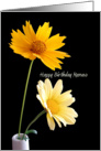 Happy Birthday Mamaw with Yellow Flowers card