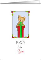 A Gift for You-Money Enclosed Card-Bear-Present card