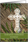 Ordination Invitation, Cross and Palms card